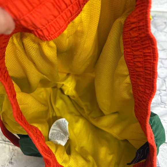 Nike Colorblock Swim Trunks Men’s L – Red Yellow Green Star Print Worn 1 time - Picture 4 of 11